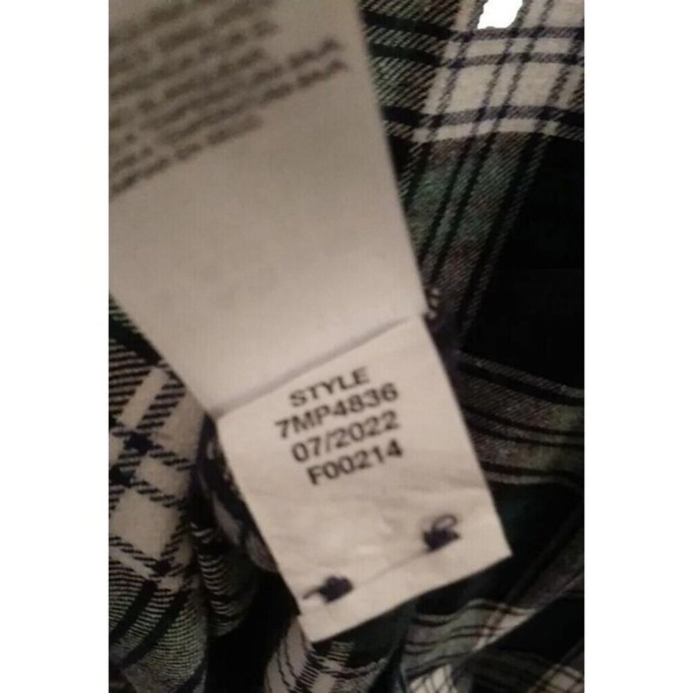 LUCKY BRAND Men's Flannel Shirt Overshirt Navy Blue Plaid Cotton Stretch NWT - Picture 12 of 12